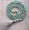 Natural Stone 108 Bead Mala Necklace with Tassel