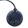 Shungite Pendant Necklace with Tree of Life or Flower of Life Carving