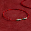 Handmade Red String Bracelet Anklet with Turquoise or Lapis