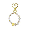 Crystal Charm Keychain with Rutilated Quartz and Super Seven