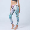 Floral Print Yoga Leggings Women's 3D Stretch Gym Pants