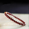 Wine Red Glass Bead Bracelet, Single or Double Wrap