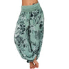 Flower Leaves Pattern Loose Harem Trousers Women's Yoga Pants