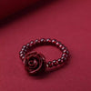 Garnet Cinnabar Lucky Bead Pixiu Rose Protection Ring