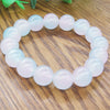 Ice Glass Bead Bracelet, Handmade Pastel Stretch Wristband