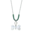 Chalcedony Cat Ear Pendant Necklace with Peace Buckle