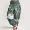 Women's Harem Pants Elastic Waist Floral Print Casual Yoga Trousers
