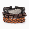 Wrap Leather Bracelet Set Vintage Braided Multi-Layer