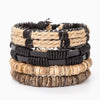 Wrap Leather Bracelet Set Vintage Braided Multi-Layer