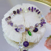 Crystal Charm Bracelet with Clover, Heart or Flower Motif