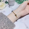 Green Phantom Crystal Bracelet, Polished Stone Jewelry for Women