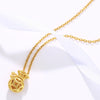 Gold-Tone Fortune Money Bag Necklace with Fu Character