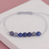 Handmade Agate Bead Bracelet, Stone and Thread