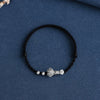 Handmade Silver Ruyi Bracelet Anklet with Red or Black Cord