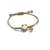 Cat Charm Bracelet with Aquamarine or Bodhi Seed Beads
