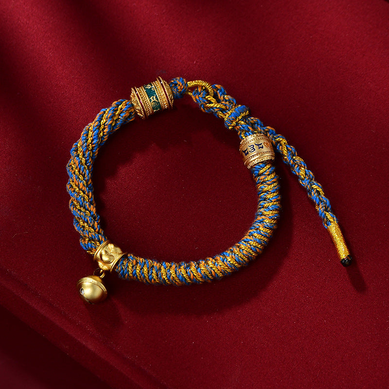 Handwoven Tibetan Style Bell Bracelet