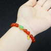 Agate Bead Bracelet, Single or Double Wrap Style
