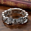Leopard Head Bracelet, Handmade Silver-Tone Chain for Men and Women