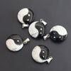 Natural White Turquoise Yin Yang Pendant Necklace
