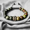 Snake Charm Stone Bracelet, Tiger Eye and Lapis Lazuli