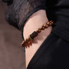 Golden Silk Sandalwood Bracelet, Ethnic Wood Beads
