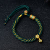 Tibetan Style Bell Charm Bracelet with Colorful Rope