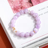 Kunzite and Hetian Jade Gourd Bracelet for Spiritual Growth