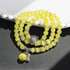 Cat Eye Triple Wrap Bracelet with Lucky Cat Charm