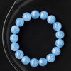Natural Aquamarine Beads Peace Bracelet