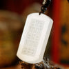 White Jade Pixiu Yin Yang Necklace Pendant for Luck and Protection