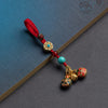 Family Luck Charm Keychain and Phone Strap with Gold-Tone Beasts