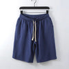 Men's Casual Solid Color Cotton-Feel Shorts With Pockets