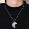 Moon Tree of Life Necklace Pendant Natural Quartz Crystal