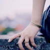 Matte Brass Cuff Bracelet with Textured Rope Knot Design