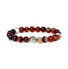 Stone Bead Bracelet with Crown Charm