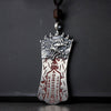 Bagua Pixiu Talisman Pendant Necklace with Cinnabar Script