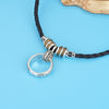 Anchor Pendant Necklace, Braided Cord with Beads