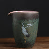 Ceramic Tea Cup with Auspicious Crane Design for Kung Fu Tea