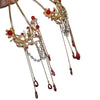 Koi Fish Hair Comb and Hairpin with Red Tassel