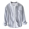 Men's Solid Color Cotton Long Sleeve Button Down Shirt
