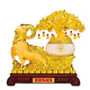 Gold-Tone Horse and Wealth Tree Statue