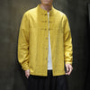 Men's Cotton Linen Tang Suit Shirt with Frog Buttons