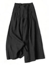 Women's Wide Leg Linen Pants with Pockets and Elastic Waist