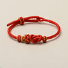 Handmade Adjustable Cord Bracelet with Yuanbao Knot