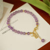 Strawberry Quartz Crystal Bracelet with Pixiu Charm