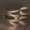 Vintage Curved Copper Wealth Cuff Bracelet Bangle