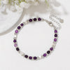 Stone Heart Charm Bracelet, Silver-Tone Beads