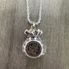 Copper Fortune Bag Pendant Necklace with Rotating Coin Charm