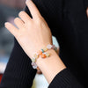 Golden Silk Jade Gourd Charm Bracelet