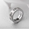 Taoist Nine-Character Mantra Ring with Bagua and Yin Yang
